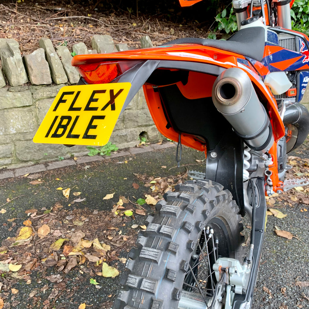 Flexible 7x5 Number Plate With Border For KTM Enduro & Off-Road | UK Made